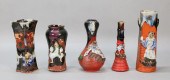 5 SUMIDA POTTERY VASES RYOSAI