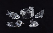 5 SWAROVSKI CRYSTAL FIGURINES: