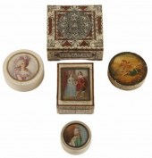 (5) TABLE BOXES WITH PORTRAIT