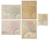 (5) TEXAS MAPS, 1850&#039;S<br