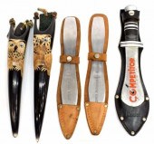 (5) THROWING KNIVES & HORN SLI