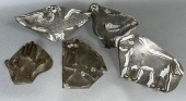 5 TIN FIGURAL COOKIE CUTTERS C