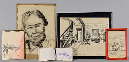 5 TN JOSEPH DELANEY DRAWINGSFive