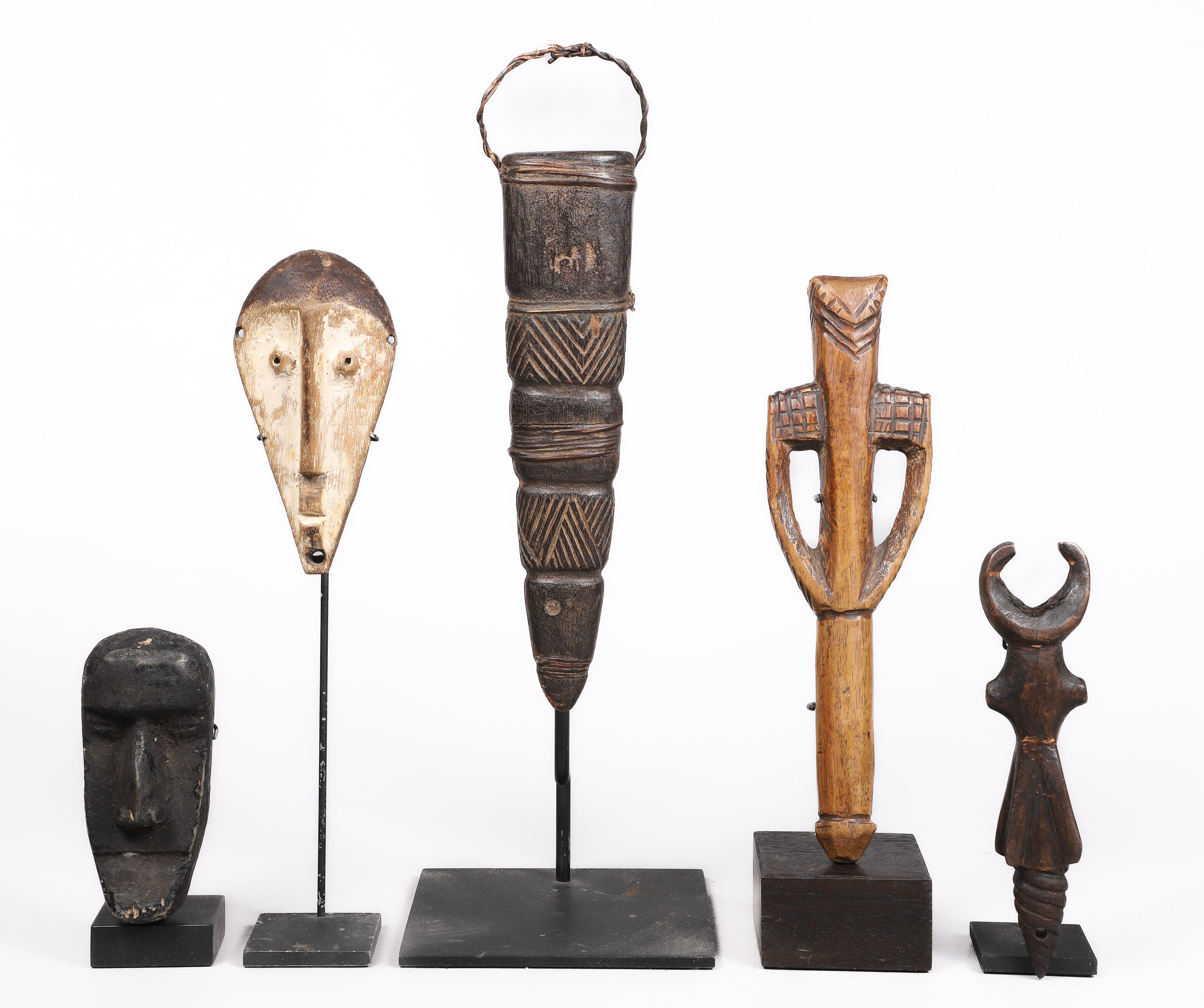 (5) Tribal wood carvings to include
