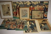 5 UKIYO -E WOODBLOCKS, KUNISAD