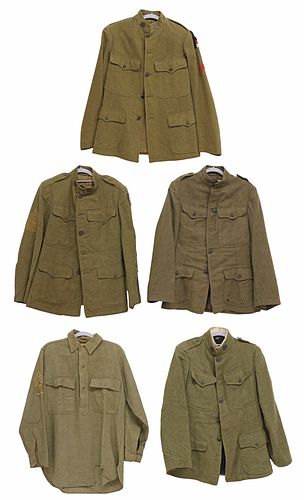 (5) U.S. WWI SERVICE COATS &AMP;