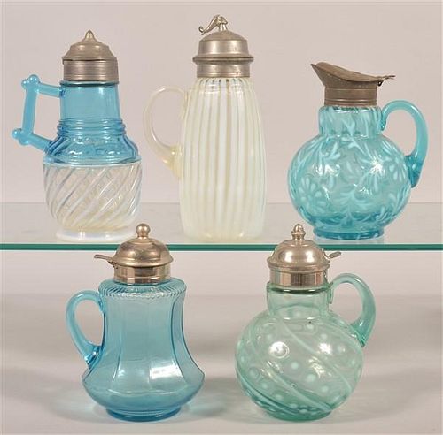 5 VARIOUS OPALESCENT AND PATTERN