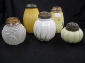 5 Victorian Art Glass Muffinee