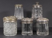 (5) VICTORIAN GLASS TOBACCO JA