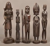 5 VINTAGE AFRICAN EBONY FIGURA
