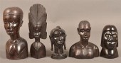 5 VINTAGE AFRICAN EBONY FIGURA