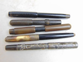 5 VINTAGE FOUNTAIN PENS, 2 BY