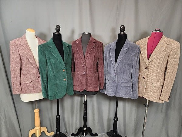 5 Vintage Ladies Blazers - Corduroy