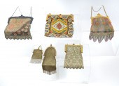 5 VINTAGE MESH PURSES: 1) Whit