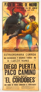 (5) VINTAGE SPANISH BULL FIGHT