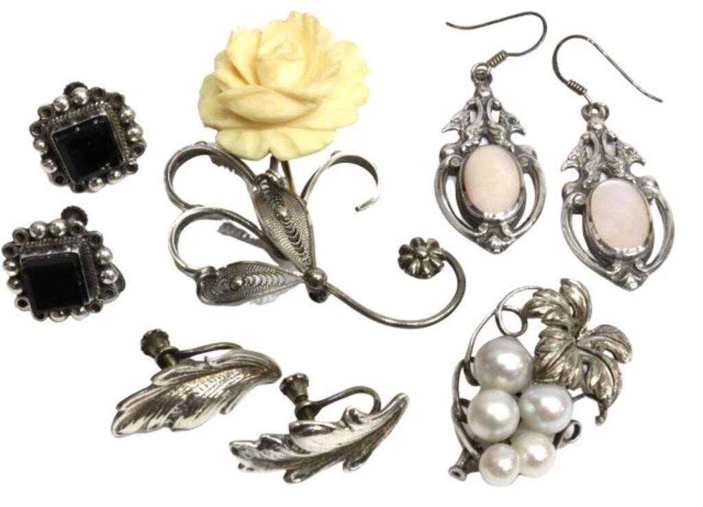 (5) VINTAGE STERLING JEWELRY