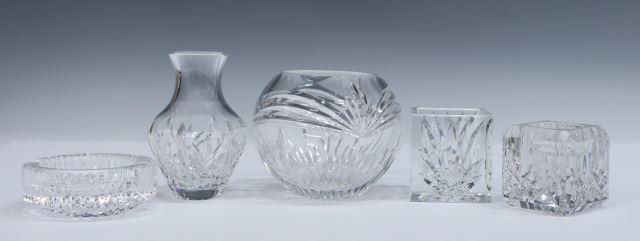 (5) WATERFORD CRYSTAL VOTIVE,