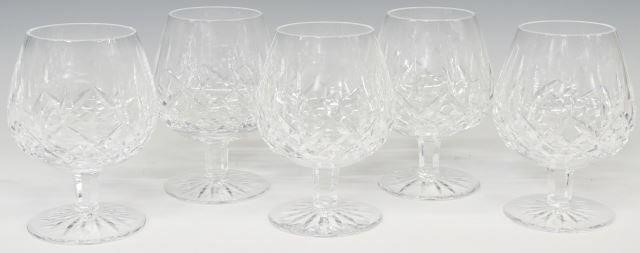 (5) WATERFORD 'LISMORE' CUT CRYSTAL