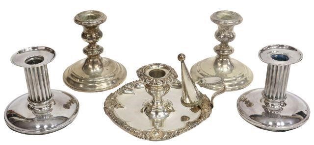 (5) WEIGHTED STERLING & SILVERPLATE