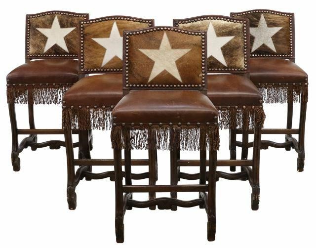 (5) WESTERN STYLE COWHIDE & LEATHER