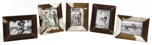(5) WESTERN STYLE COWHIDE 5" X 7"