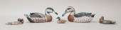 5 WOOD & STONE CARVED DUCKSLot