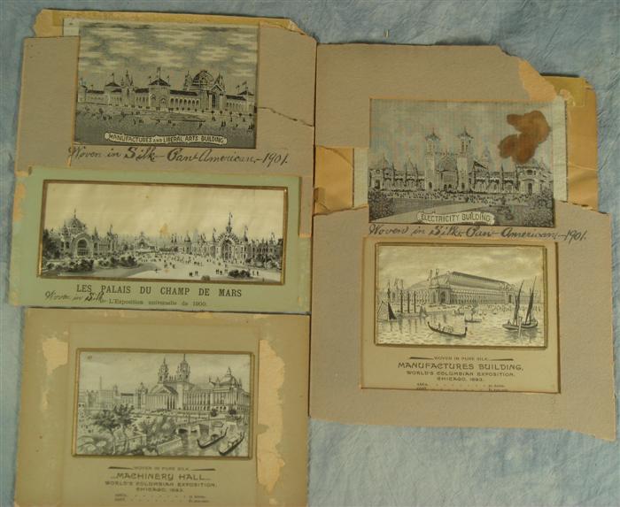 5 woven silk stevensgraphs, (2)