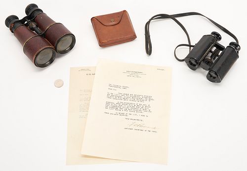 5 WWI ITEMS INCL. BINOCULARS AND