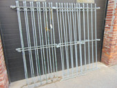 5 ZINC WINDOW GRATES, ALL ARE