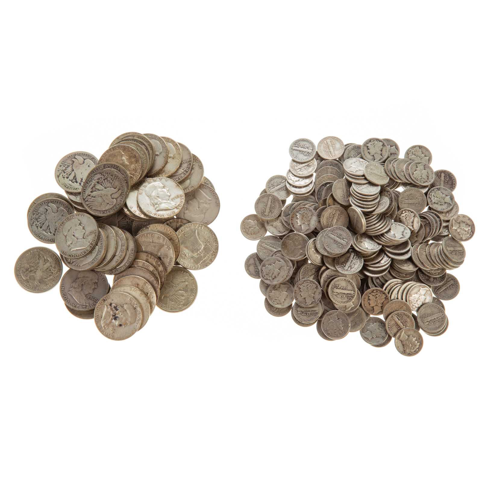 $50 FACE US 90% SILVER, MERCURY