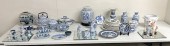 50+ PC TABLE LOT OF BLUE AND W