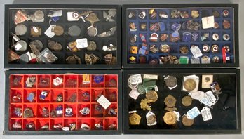 50 Plus military pins and button,