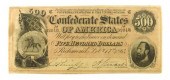 †$500 CONFEDERATE NOTE, SEVENT