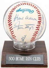 500 HOME RUN CLUB BASEBALL SIG