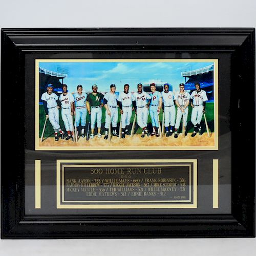 500 HOME RUN CLUB FRAMED