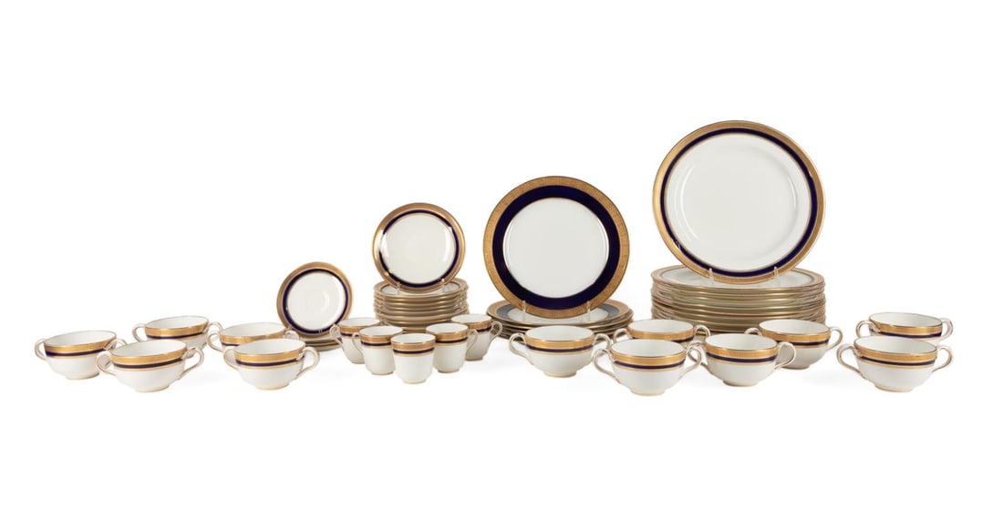 50PC GOLD ENCRUSTED COBALT BLUE