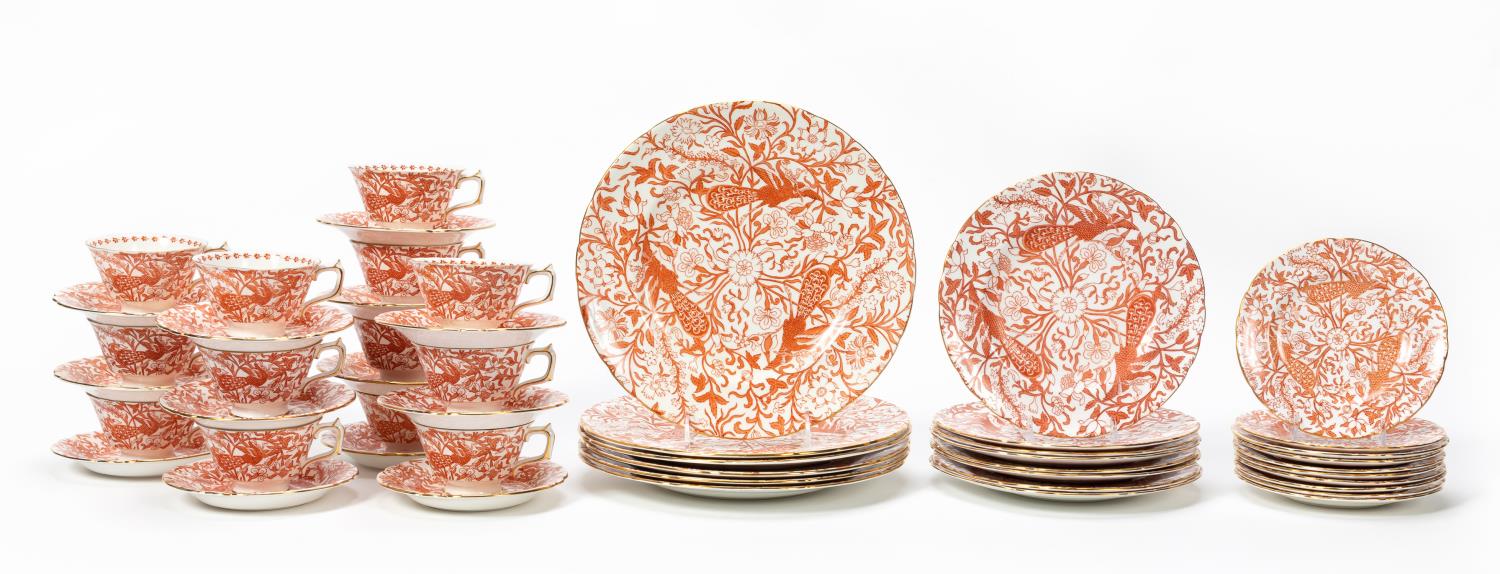 50PC ROYAL CROWN DERBY "RED AVES"