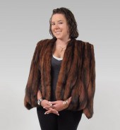 50'S RED MINK STOLE / CAPE: 50