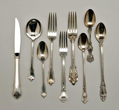 51 pieces sterling flatware: 35