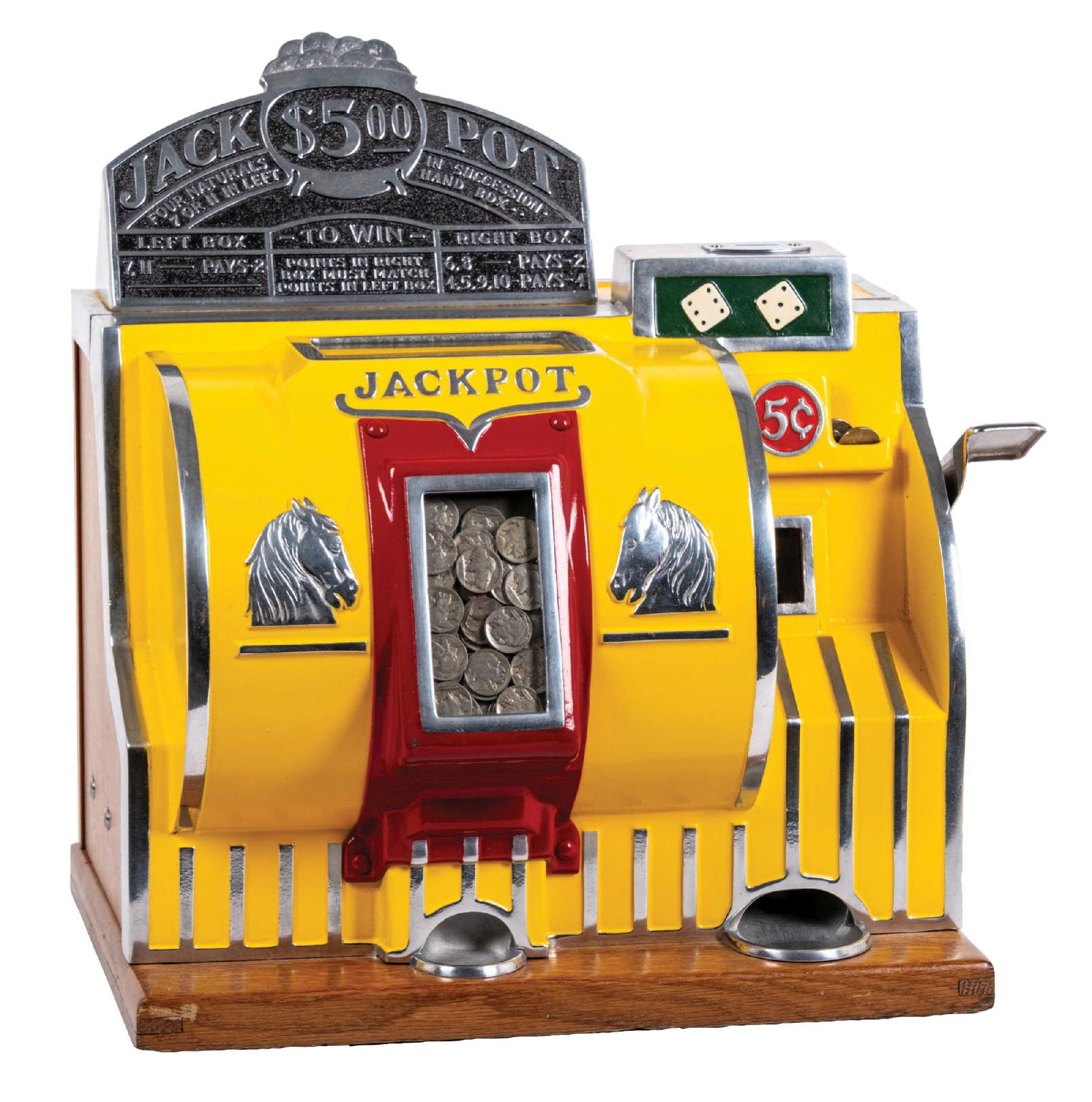 5&#162; BALLY RELIANCE DICE MACHINE