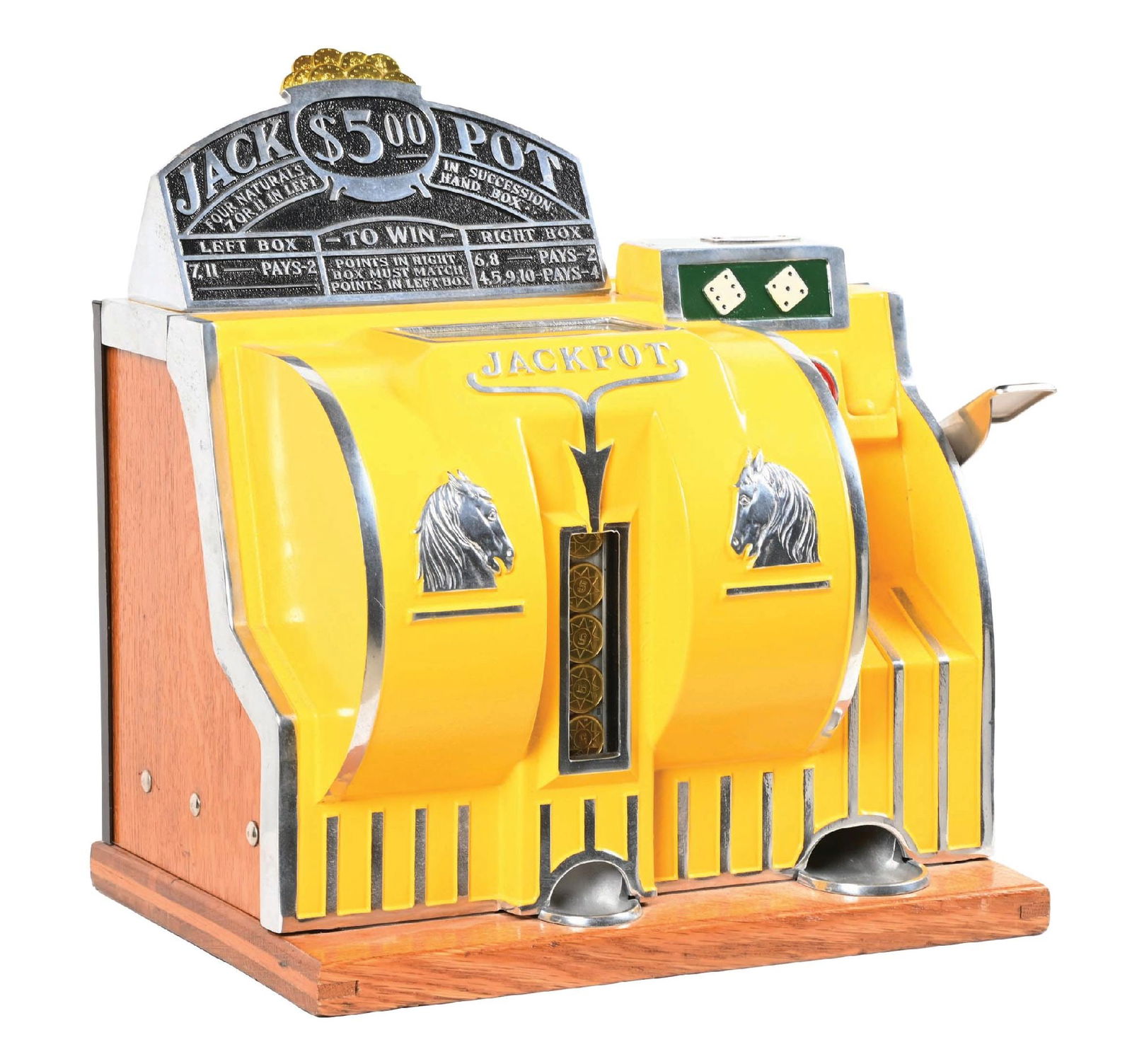 5&#162; BALLY RELIANCE DICE MACHINE