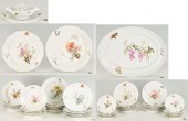 52 PCS. MEISSEN FLORAL PORCELA