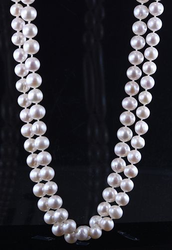 52" WHITE PEARL NECKLACE WITH