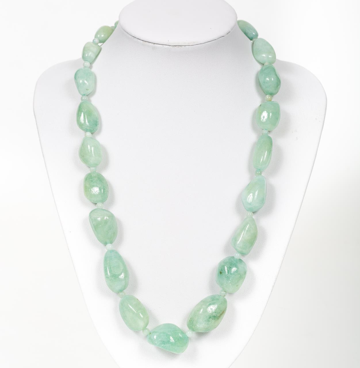 525.00 CARAT BEADED AQUAMARINE &