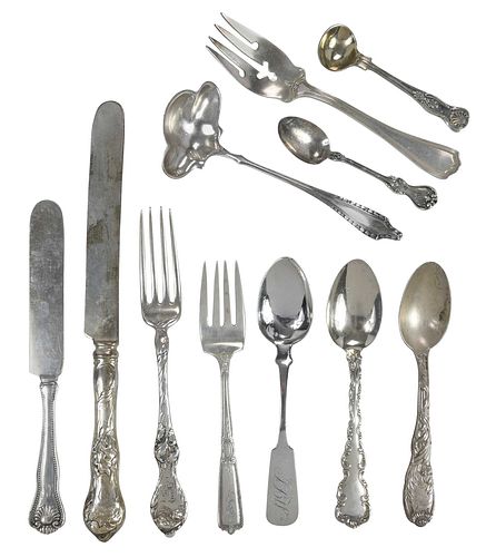 53 PIECES ASSORTED SILVER