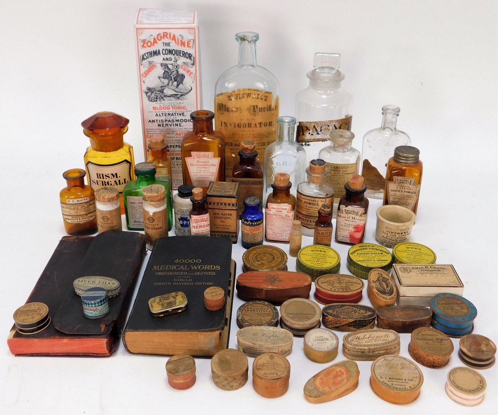 54 ANTIQUE HEROIN NARCOTIC DRUG