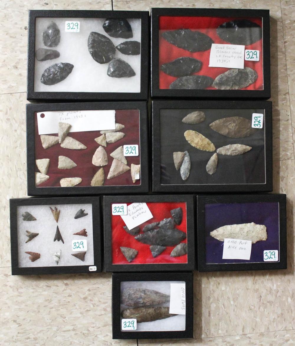 54 ARROW POINTS, SPEAR HEADS AND