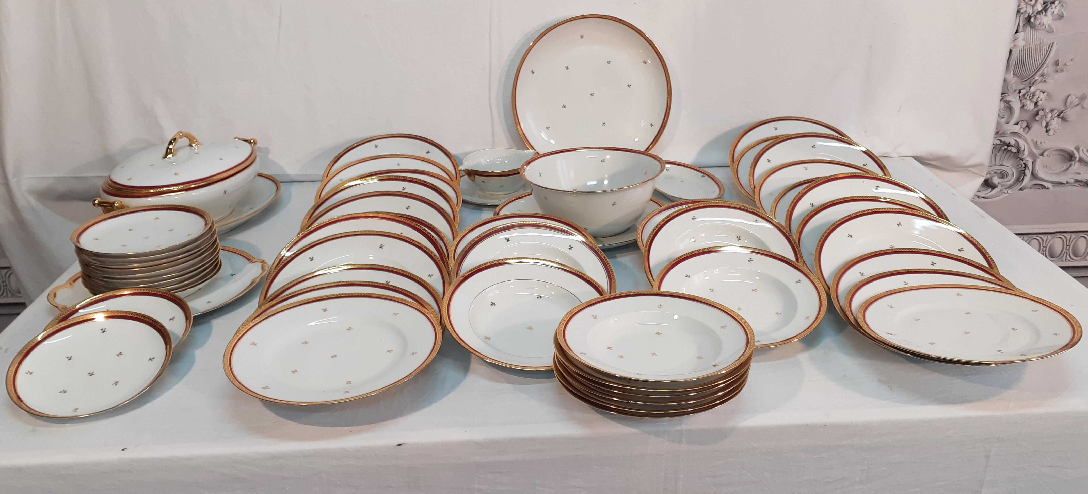 54 PC. FRENCH LIMOGES PARTIAL