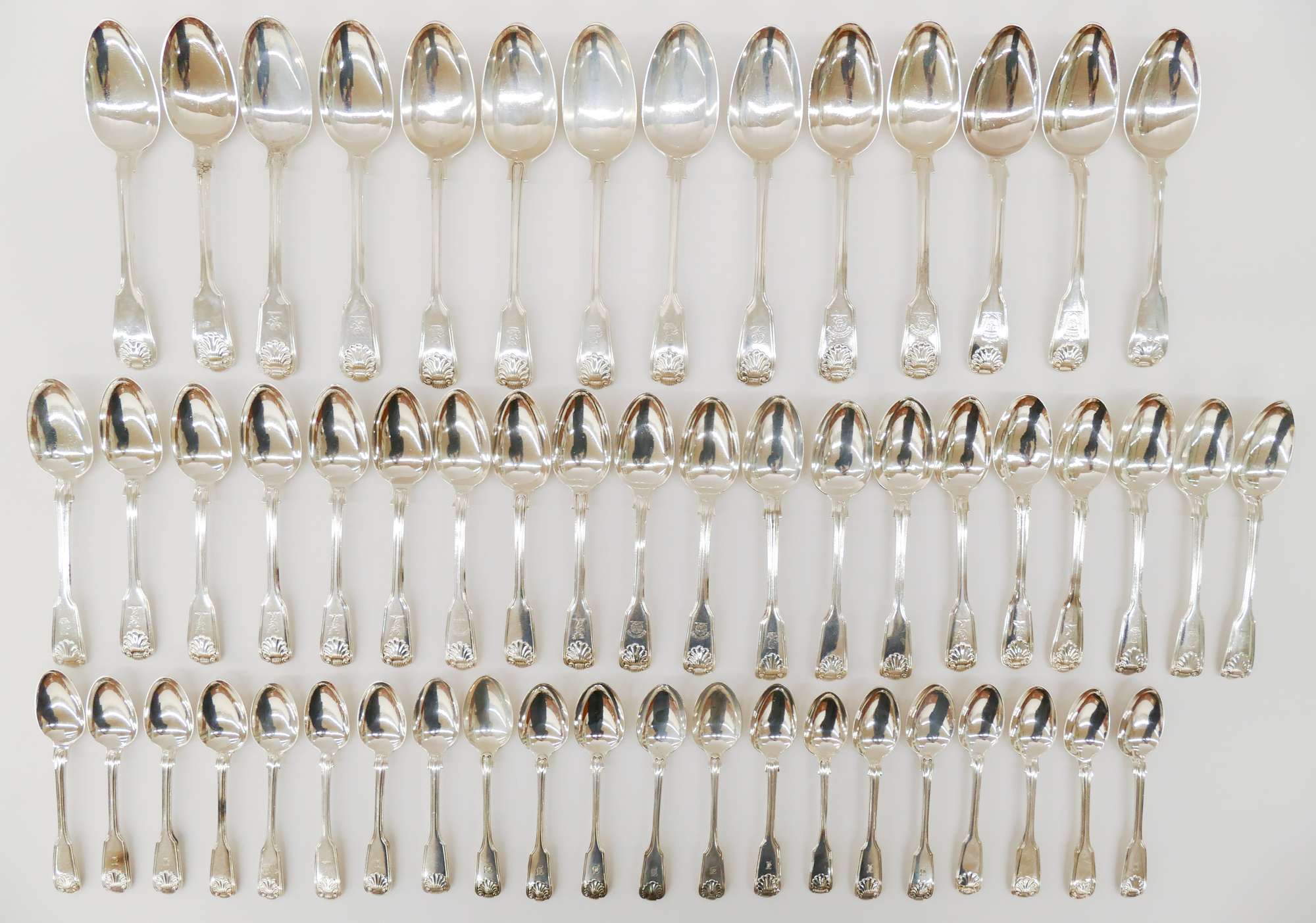 54pc Antique English Sterling