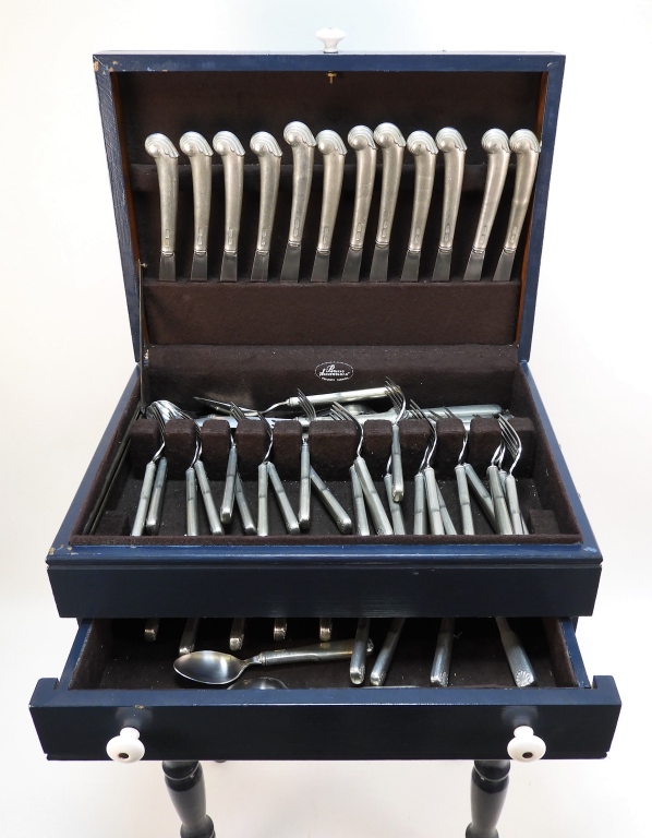 54PC GORHAM PEWTER FLATWARE WITH